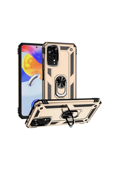 Xiaomi Redmi Note 11 Pro 5g Kılıf Kamera Koruyucu Manyetik Standlı Tank Koruma Pazarplus Mavi