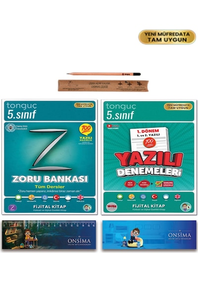 Tonguç Akademi 5. Sınıf Tüm Dersler Zoru Bankası - 1. Dönem Yazılı Denemeleri Set 2 Kitap