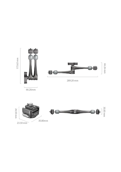 Smallrig 4489 Hawklock H21 Hızlı Çıkarma Rozet Sihirli Kol 11''
