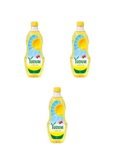 Yudum Ayçiçek Yağı Pet Şişe 1 Litre X 3 Adet