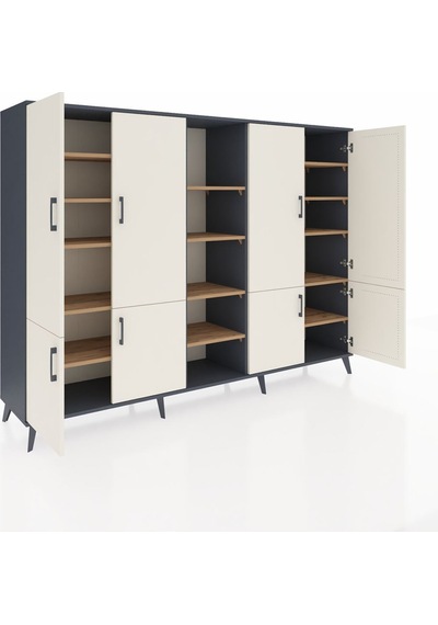 Hyperion Dolap 14 Raflı 8 Kapaklı 220x44x163 Antrasit-aytaşı/çam Aytası/atlas Çam - Antrasıt Hyperion Dolap 14 Raflı 8 Kapaklı 220x44x163 Antrasit-aytaşı/çam Aytası/atlas Çam - Antrasıt
