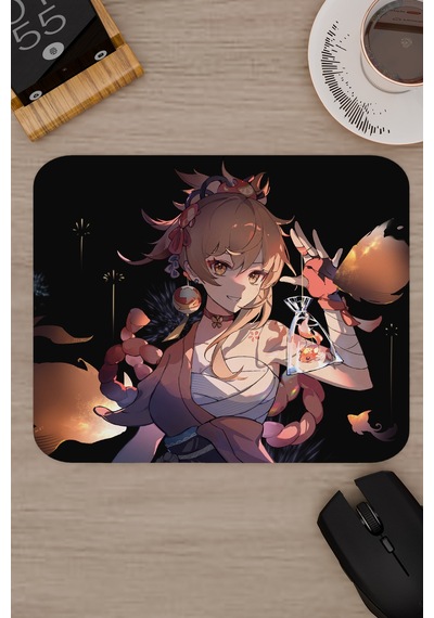 Yoimiya Genshin Impact Anime Gacha V5 - 22x18 Gaming Mouse Pad Fare Altlığı