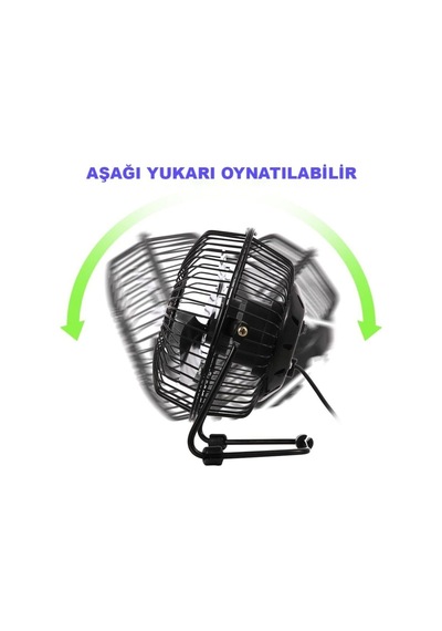 Masa Üstü Usb Fan Soğutucu Vantilatör Klima Metal Serinletici Fan