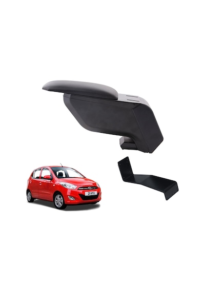 Hyundai İ10 2011 Delmesiz Çelik Ayaklı Siyah Kolçak Kol Dayama