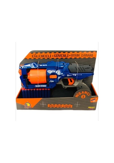Nerf Benzeri Yumuşak Mermi Atan Tabanca 20 Mermili
