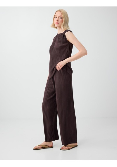Jimmy Key Jimmy Key Kahverengi Normal Bel Pliseli Pantolon 6sw187571800