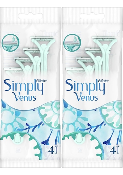 Gillette Simply Venüs 2 Kullan At Kadın Tıraş Bıçağı 4'lü x 2