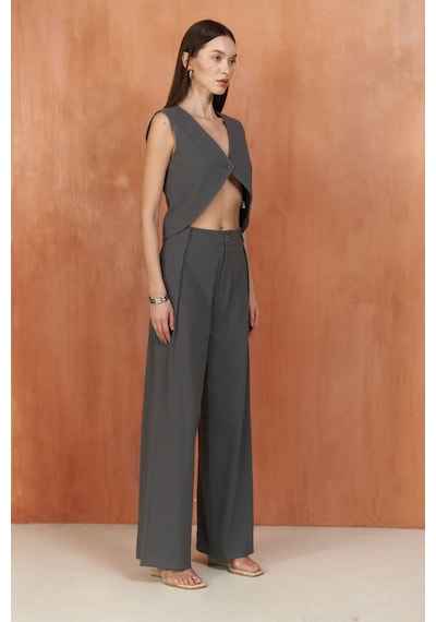 Mai Collection Mai Studios Co. Montana Antrasit Yelek Pantolon Takım Antrasit