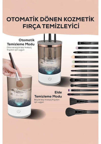 Otomatik Makyaj Fırçası Temizleme Makinesi