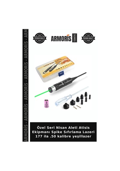 Özel Seri Nisan Aleti Atisis Ekipmanı Spike Sıfırlama Lazeri 177 İla .50 Kalibre Yeşillazer