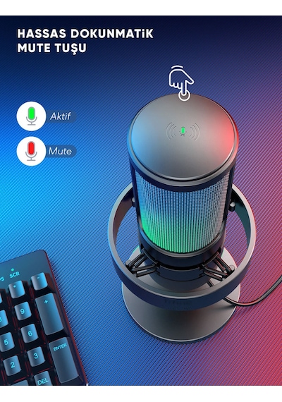Fifine Ampligame A8 USB Yayıncı Oyuncu Mikrofonu