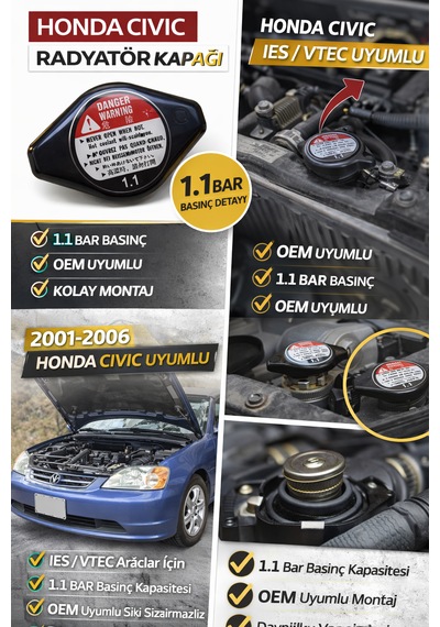 Honda Civic İes Vtec 1996-2006 Model Manuel Ve Otomatik Vites Uyumlu 1.1 Bar