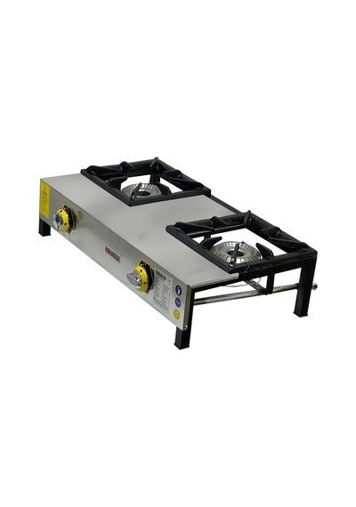 İnoxmaster 2'li Lokanta Ocağı Kısa Ayak Ce Belgeli Lpgli Tüplü