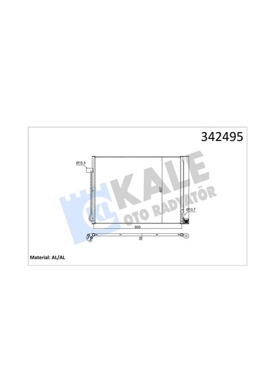 Kale 342495 Klima Radyatörü Kondanser - Bmw X6 2008- 35 İ 6972553 - 64536972553 - 9239992 - 64509239992