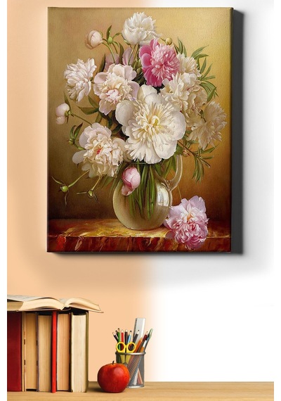 Webstyle Sayılarla Boyama Seti Kasnaklı Vazodaki Şakayıklar 60 X 75 Cm