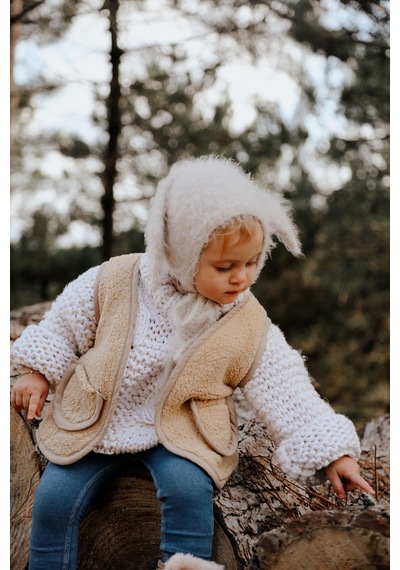 Oh La La Koala Tavşan Kulaklı Bebek Beresi Model 9 Bej