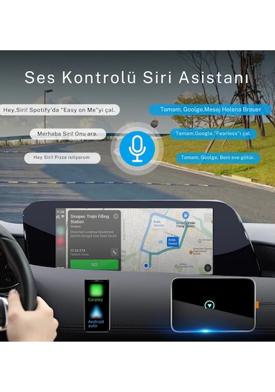 Kablosuz Carplay Yeni Tasarım Mini Kablosuz Carplay Usb Ve Type-c Uyumlu Araç Multimedya Adaptörü Diğer