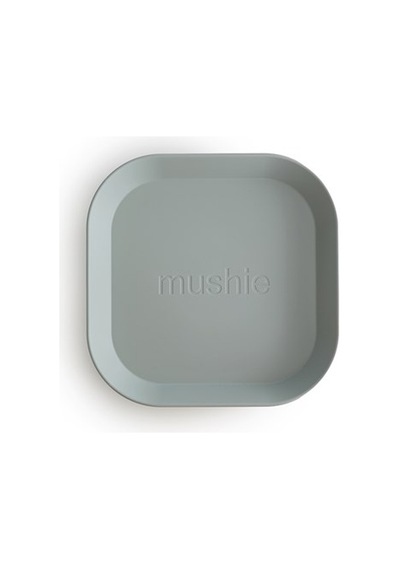 Mushie İkili Kare Yemek Tabağı Sage Mavi
