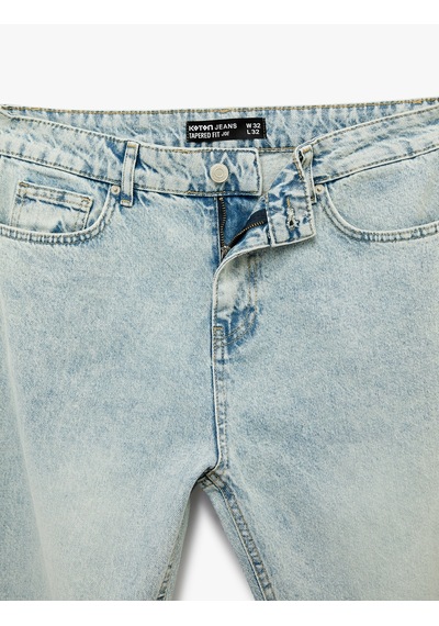 Koton Normal Bel Regular Fit Tapered Jean Pantolon - Joe Jean Açık İndigo 6sam40048nd Koton Normal Bel Regular Fit Tapered Jean Pantolon - Joe Jean Açık İndigo 6sam40048nd