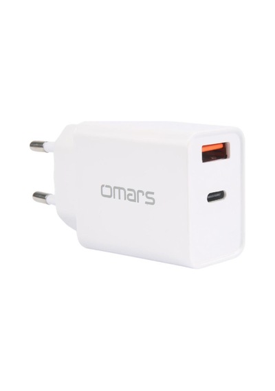 Omars OMWC013E 20 W PD USB-C -USB-A Hızlı Şarj Cihazı