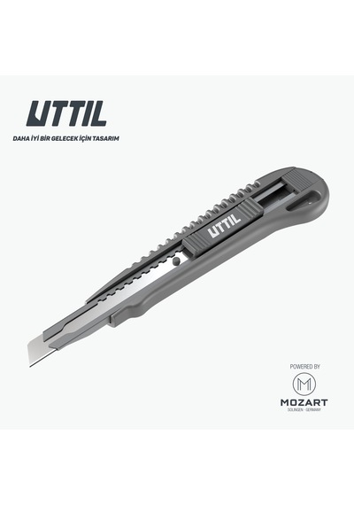 Uttıl Nmuk07-ns Alüminyum Gövdeli Segmentsiz 9 Mm Bıçaklı Metal Kasa Maket Bıçağı