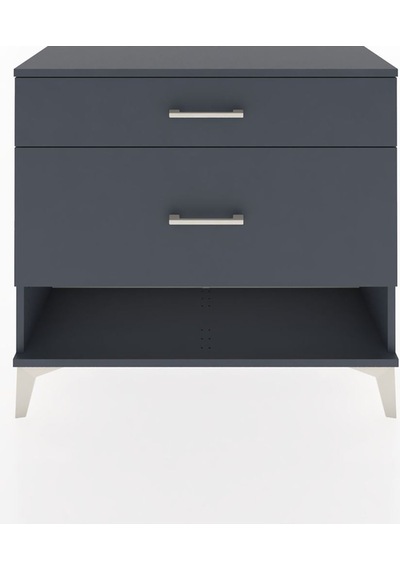 Arges Şifonyer 2 Çekmeceli 88x30x80 Antrasit-antrasit Antrasit