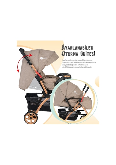 Lia Bebek 4 Baby Çift Yönlü Bebek Arabası Yağmurluk+Ayak Örtüsü+ 2 Yıl Garanti Ilk Adım Bebe