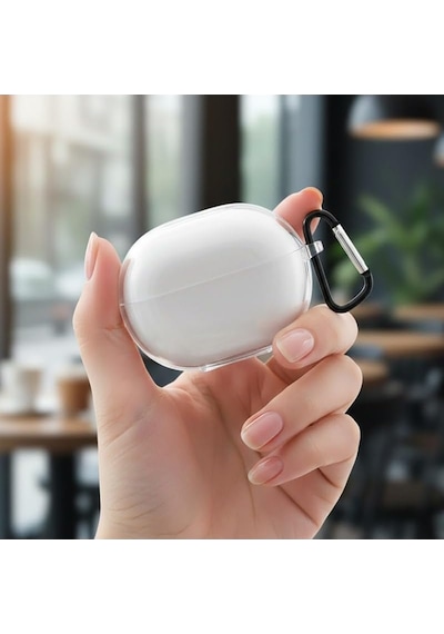 Huawei Freebuds Pro 5 Kılıf Askı Aparatlı Transparan Silikon Şeffaf