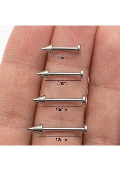 4'lü Kararmaz Çelik Labret Halka Piercing Seti Septum Tragus Helix Dudak Burun Daith Kıkırdak Küpe Gümüş