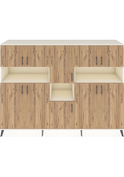 Hyperion Dolap 14 Raflı 10 Kapaklı 220x44x163 Aytaşı-çam/aytaşı Aytaşı-çam/aytaşı