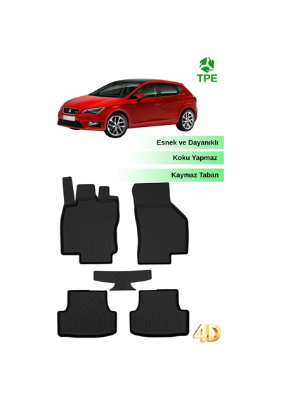 Hitaks Seat Leon 2012 2020 Arası Uyumlu 4d Paspas Araca Özel Oto Paspas