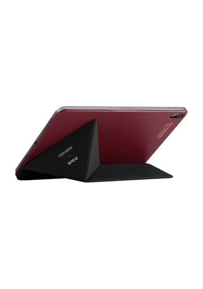 İpad Air 13 2025 M3 Uyumlu Pitaka Folio 3 Kalem Bölmeli Standlı Kılıf Kırmızı Kapaklı Kılıf