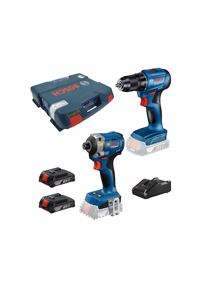 Bosch GDR 18V-215 + GSR 185-LI 2x2AH 2'li Akülü Set - 06019N2023