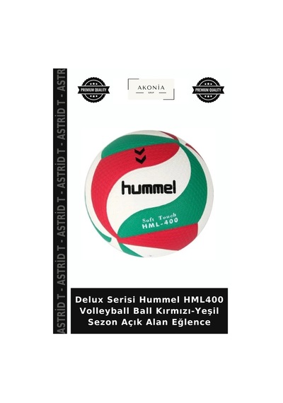 Delux Serisi Hummel Hml400 Volleyball Ball Kırmızı-yeşil Sezon Açık Alan Eğlence Kırmızı - Yeşil