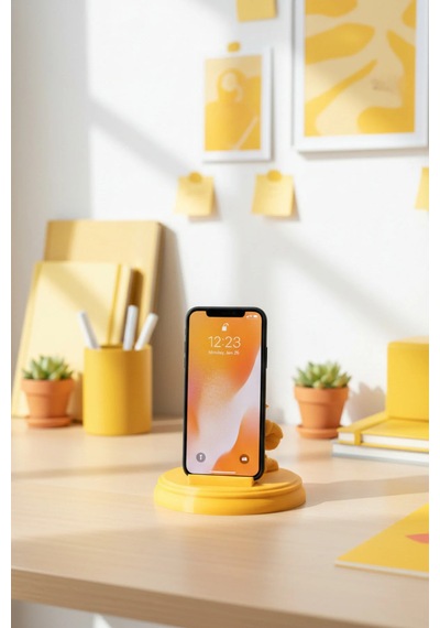 Noker Basketbolcu Telefon Tutucu Masaüstü Telefon Standı Sarı