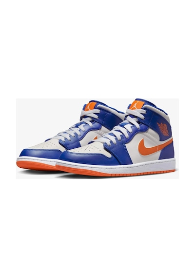 Nike Air Jordan 1 Mid 'knicks' Fd1029 400 Erkek Spor Ayakkabı Mavi Beyaz Mavi Beyaz