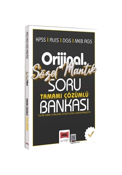 Yargı Yayınları Kpss Ales Dgs Meb Ags Orijinal Sözel Mantık Tamamı Çözümlü Soru Bankası