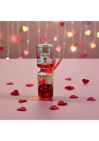 Aşk Ölçer Romantik Kalpli Dekoratif Cam Obje