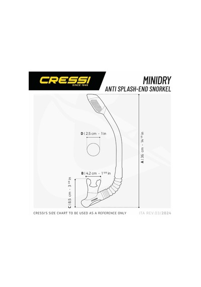 Cressi Junior Şnorkel Siyah