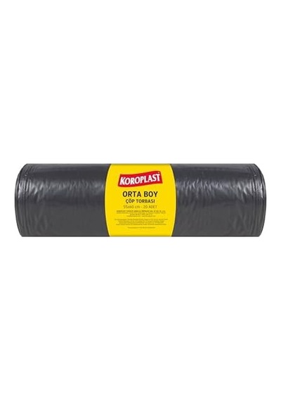 Ekonomik Endüstriyel Orta Siyah Çöp Torbası 55x60 2li Paket Açık Mavi