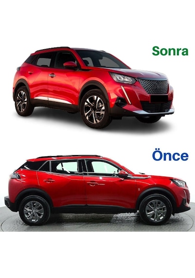Peugeot 2008 Krom Yan Kapı Çıtası 2020- 4 Parça