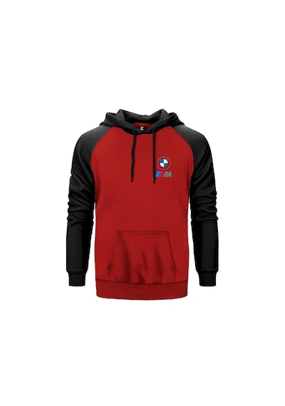 Bmw Logo M Power Kırmızı Renk Reglan Kol Sweatshirt Kırmızı