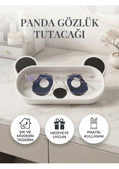 Panda Figür Tasarımlı Gözlük Tutucu Ve Çok Amaçlı Organizer
