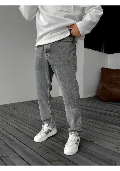 Captiva Denim Erkek Baggy Jean Pantolon AÇIK GRİ