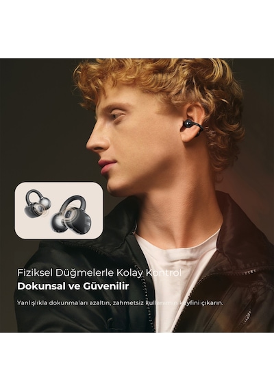 Soundpeats Pop Clip Open-Ear Enc Ows Bluetooth 5.4 Kablosuz Kulaklık
