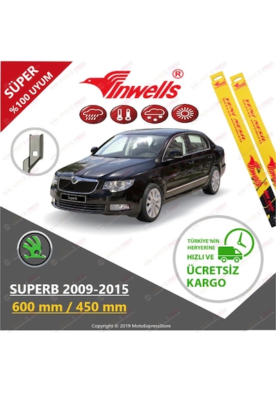 Skoda Superb İnwells Muz Silecek Takımı 2009-2015 N11.2337