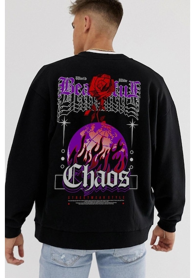 Startmore Chaotic Oversize Siyah Sweatshirt Tarzsokak140 Siyah