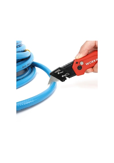 Workpro Wp211018 Profesyonel Katlanır Çok Amaçlı Rötuş Maket Bıçağı + 10 Adet Yedek Bıçak