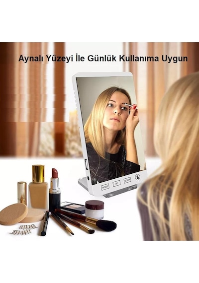 UpWay 6 inç Dijital Aynalı LED Ekran Masa Saati Alarm Sıcaklık Ne