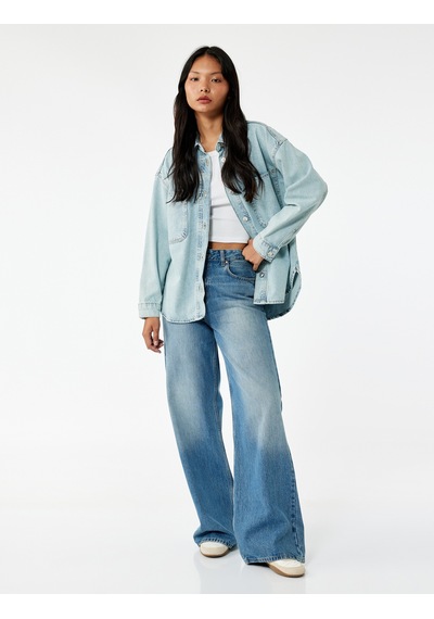 Koton Pamuklu Düğmeli Rahat Kalıp Klasik Yaka Cep Detaylı Denim Gömlek Orta İndigo 6wal60001md Indigo Koton Pamuklu Düğmeli Rahat Kalıp Klasik Yaka Cep Detaylı Denim Gömlek Orta İndigo 6wal60001md Indigo